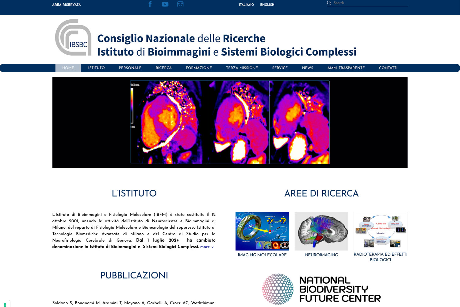 Sito-web-IBSBC Realizzazione sito web e logo per IBSBC-CNR