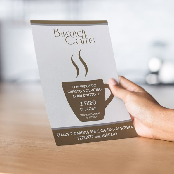 Progettazione grafica volantino buondì caffè