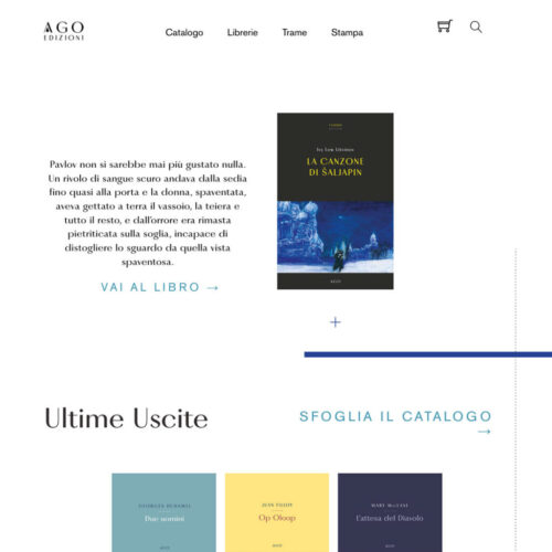 Sviluppo sito e-commerce per AGO Edizioni
