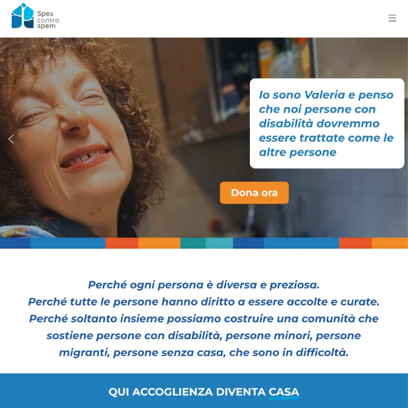 Rebranding Digitale e UX per Spes contra spem Rebranding Digitale e UX per Spes contra spem