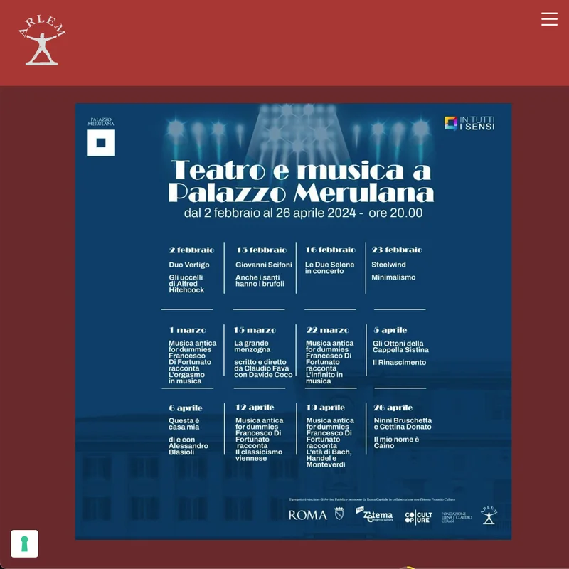 Piattaforma Web Istituzionale per l&rsquo;Associazione Culturale Arlem