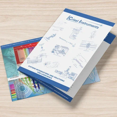 Realizzazione grafica pieghevole per Crisel Instruments